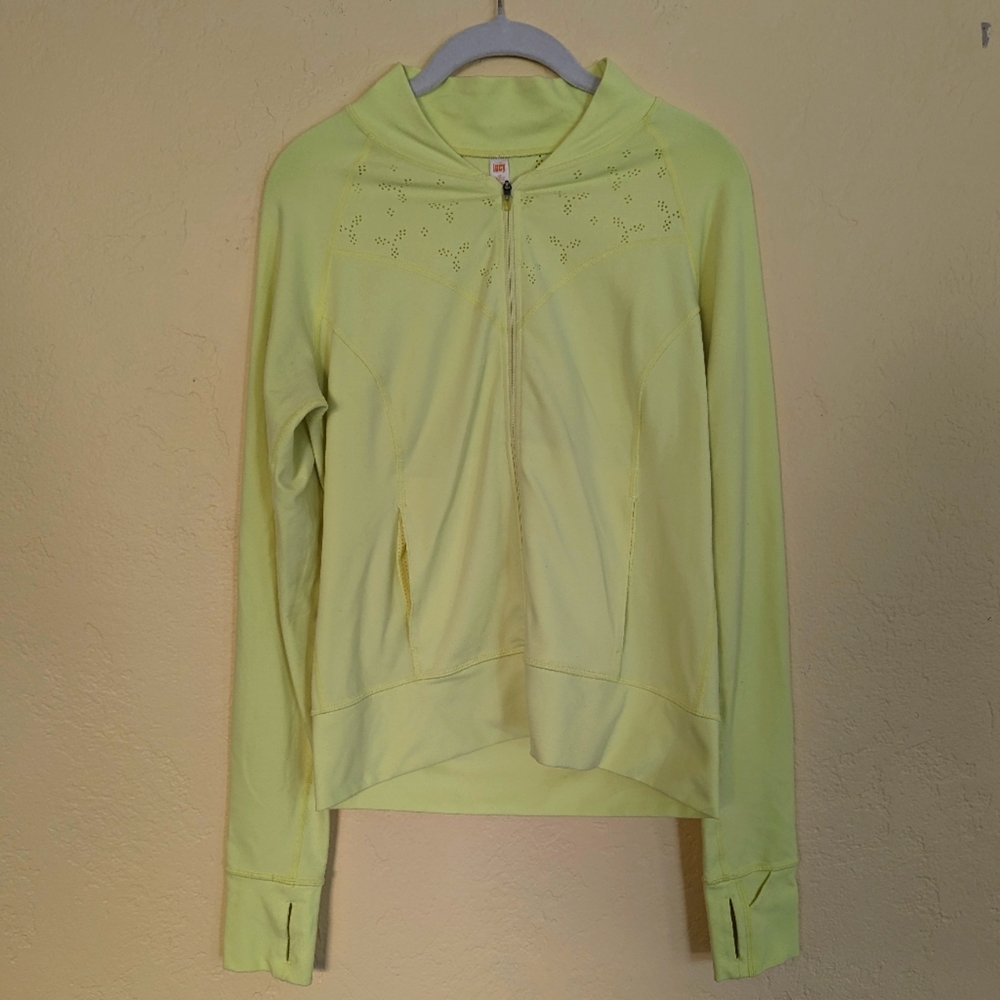 Lucy Long Sleeve Active Collarless Full Zipper Jacket